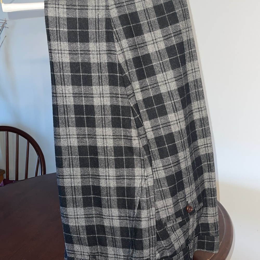 Black & Gray Wool Dress Pants